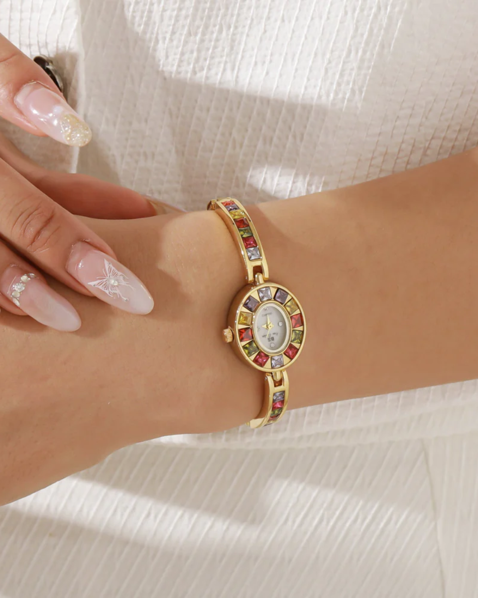 Bellevie – Multi-colored gemstone accents – Vintage watch-15137987461504-Santi Vento Atelier