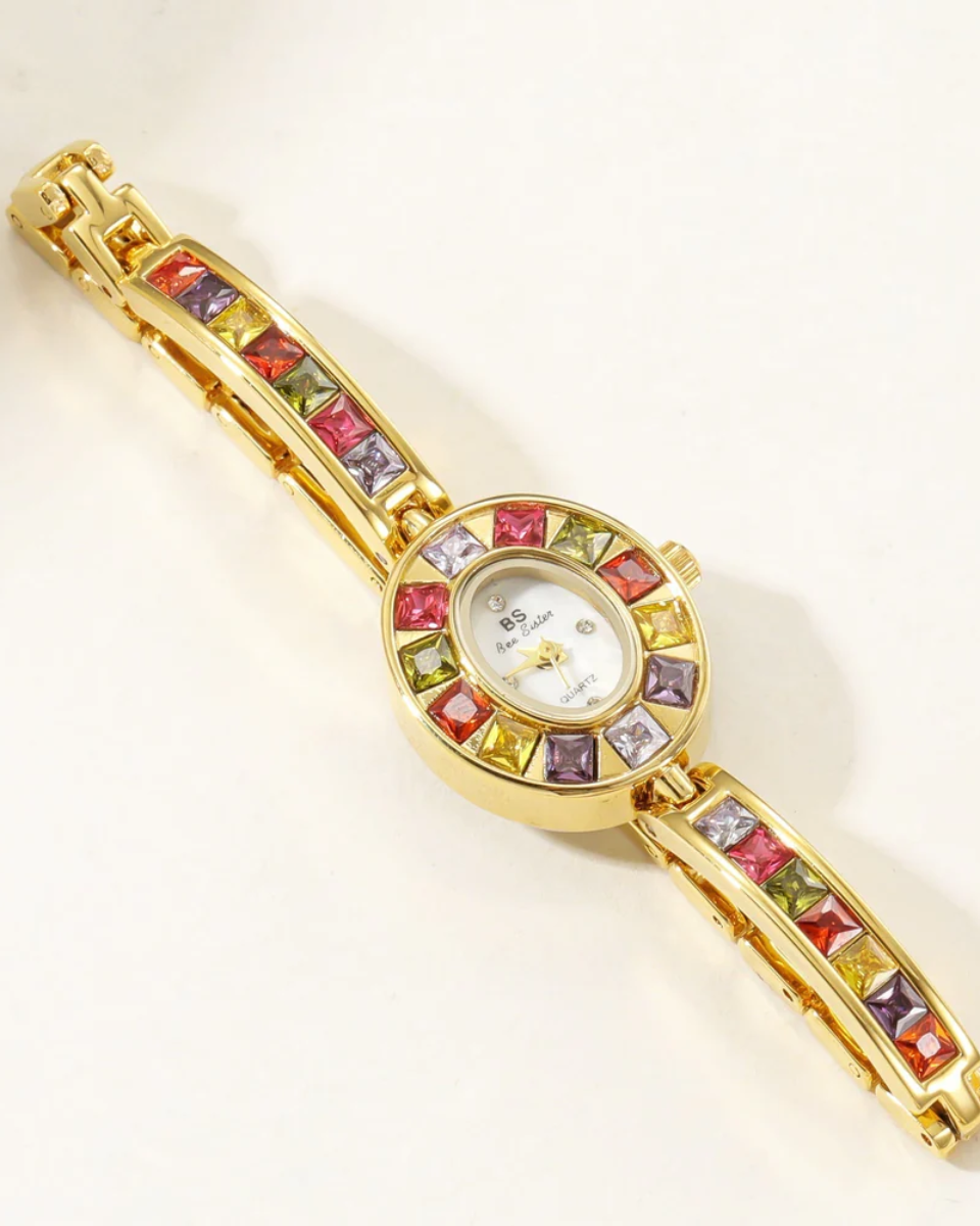 Bellevie – Multi-colored gemstone accents – Vintage watch-15137987461504-Santi Vento Atelier