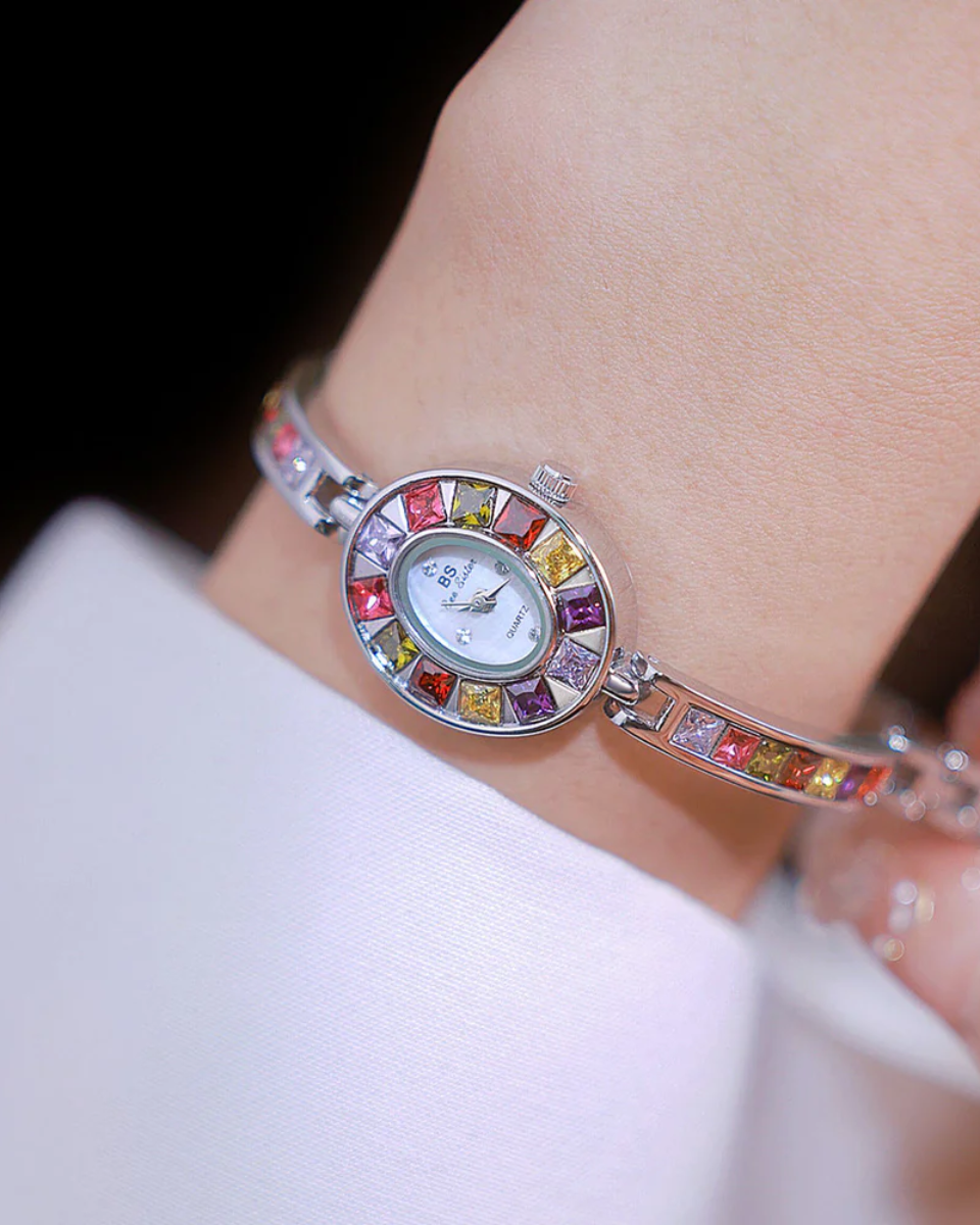 Bellevie – Multi-colored gemstone accents – Vintage watch-15137987461504-Santi Vento Atelier