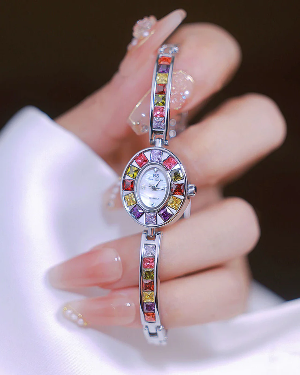 Bellevie – Multi-colored gemstone accents – Vintage watch-15137987461504-Santi Vento Atelier