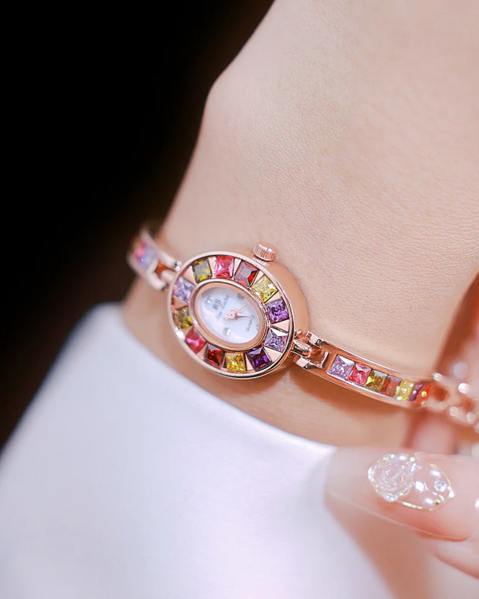 Bellevie – Multi-colored gemstone accents – Vintage watch-15137987461504-Santi Vento Atelier
