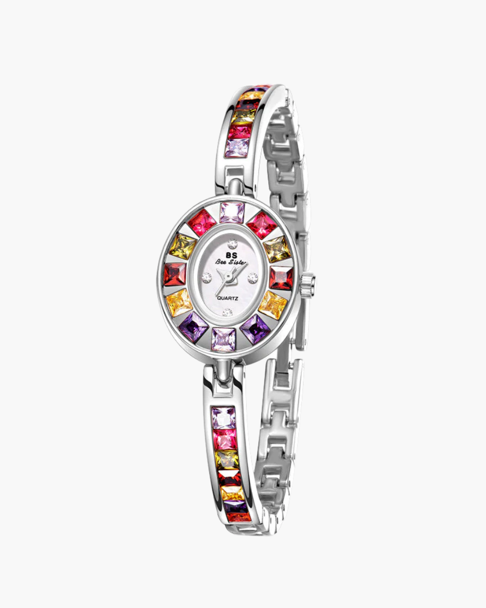 Bellevie – Multi-colored gemstone accents – Vintage watch-15137987461504-Santi Vento Atelier