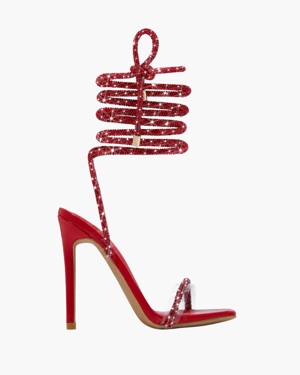 Bellezza – Embellished straps – Lace-up stiletto heels-15137993163136-Santi Vento Atelier