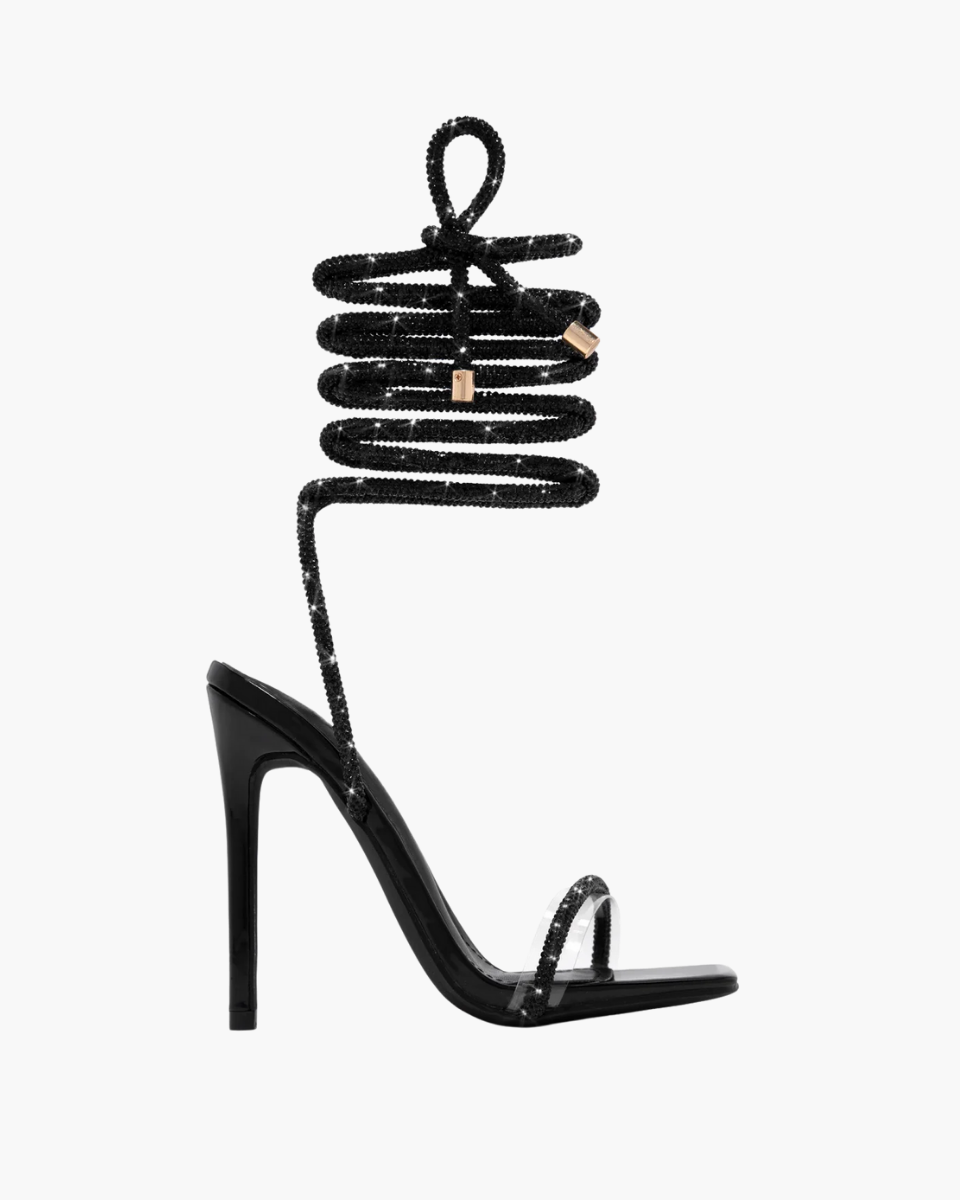Bellezza – Embellished straps – Lace-up stiletto heels-15137993163136-Santi Vento Atelier