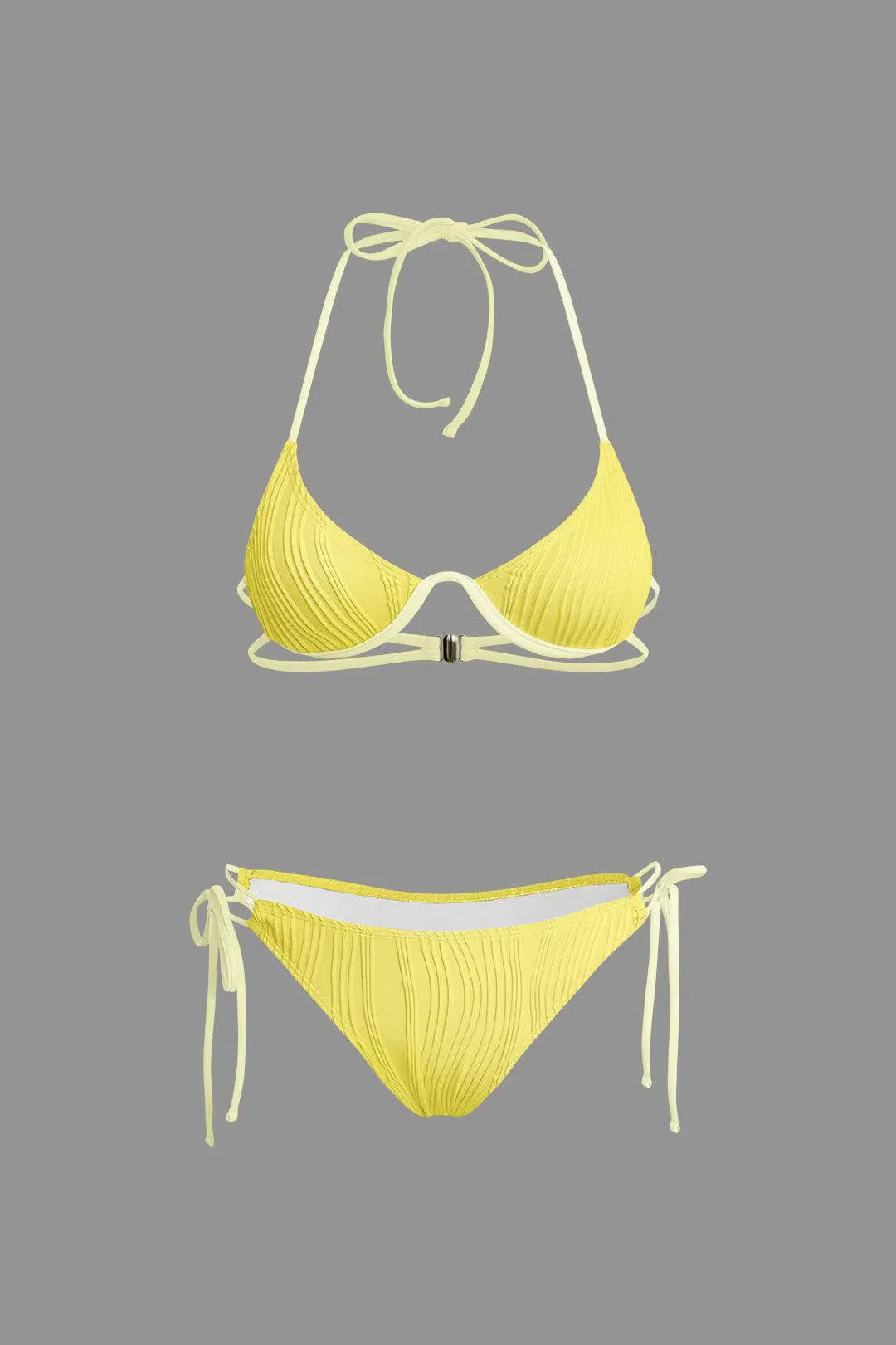 Calyne – Elegant design – Ruched bikini set-15138008793472-Santi Vento Atelier