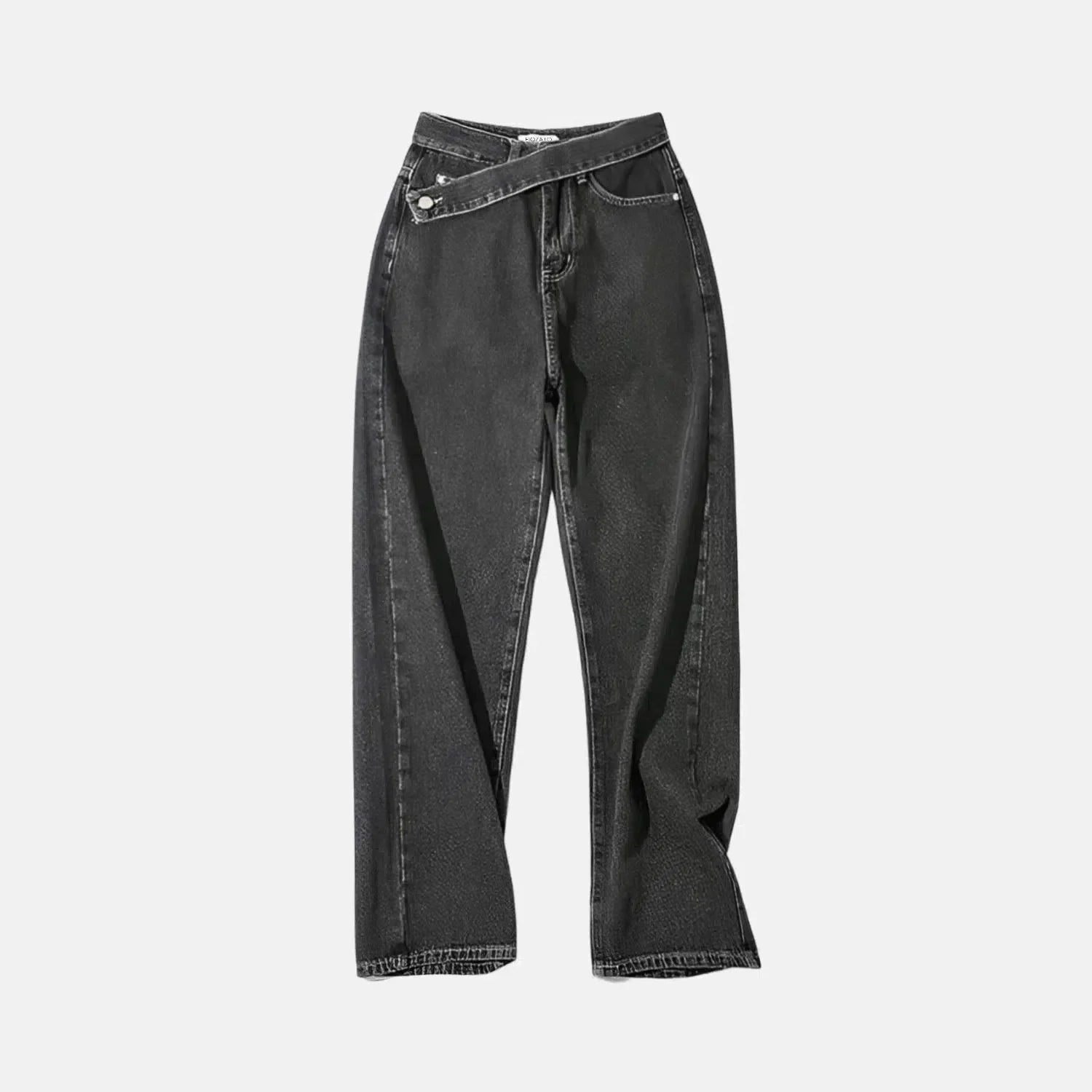 Casila – Asymmetrical closure – Straight-leg jeans-15140932944256-Santi Vento Atelier