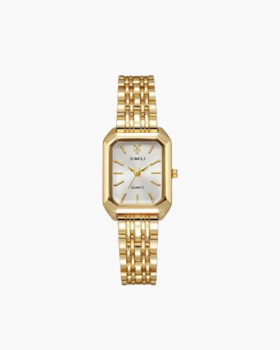 Cassiane – Slim band – Square gold wristwatch-15137987789184-Santi Vento Atelier