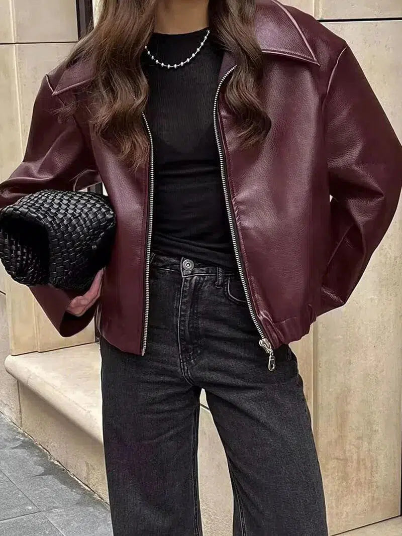 Caterina – Oversized fit – Leather jacket-15137995456896-Santi Vento Atelier