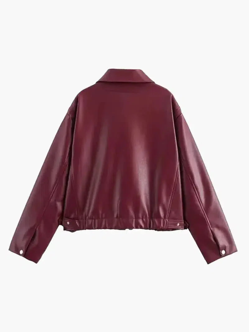 Caterina – Oversized fit – Leather jacket-15137995456896-Santi Vento Atelier