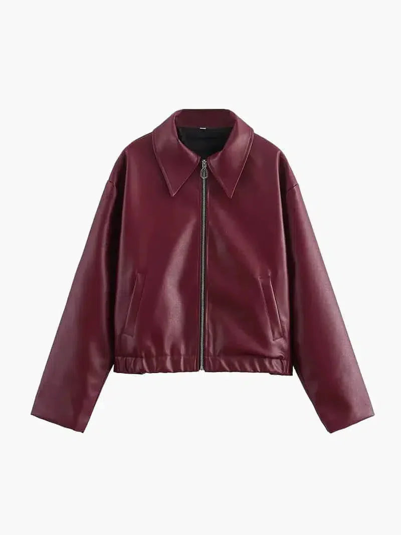 Caterina – Oversized fit – Leather jacket-15137995456896-Santi Vento Atelier