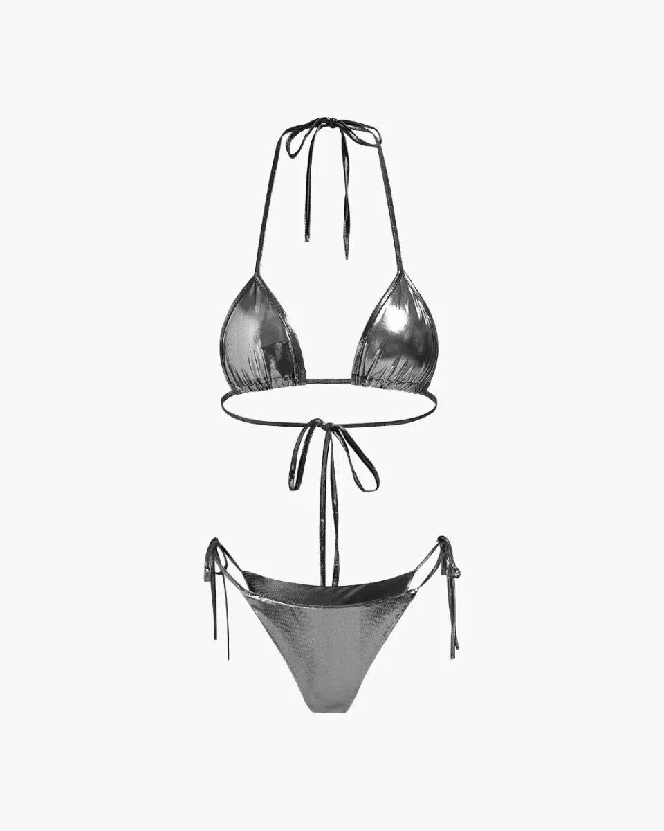 Cazara – Bold design – Reflective bikini set-15138009088384-Santi Vento Atelier
