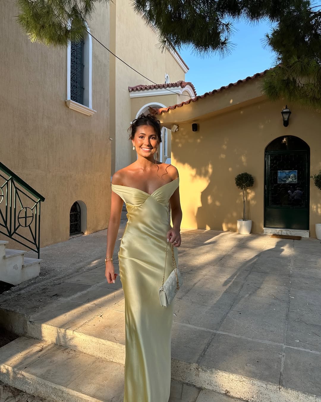 Auréliane – Off-shoulder satin – Evening gown-15151056454016-Santi Vento Atelier