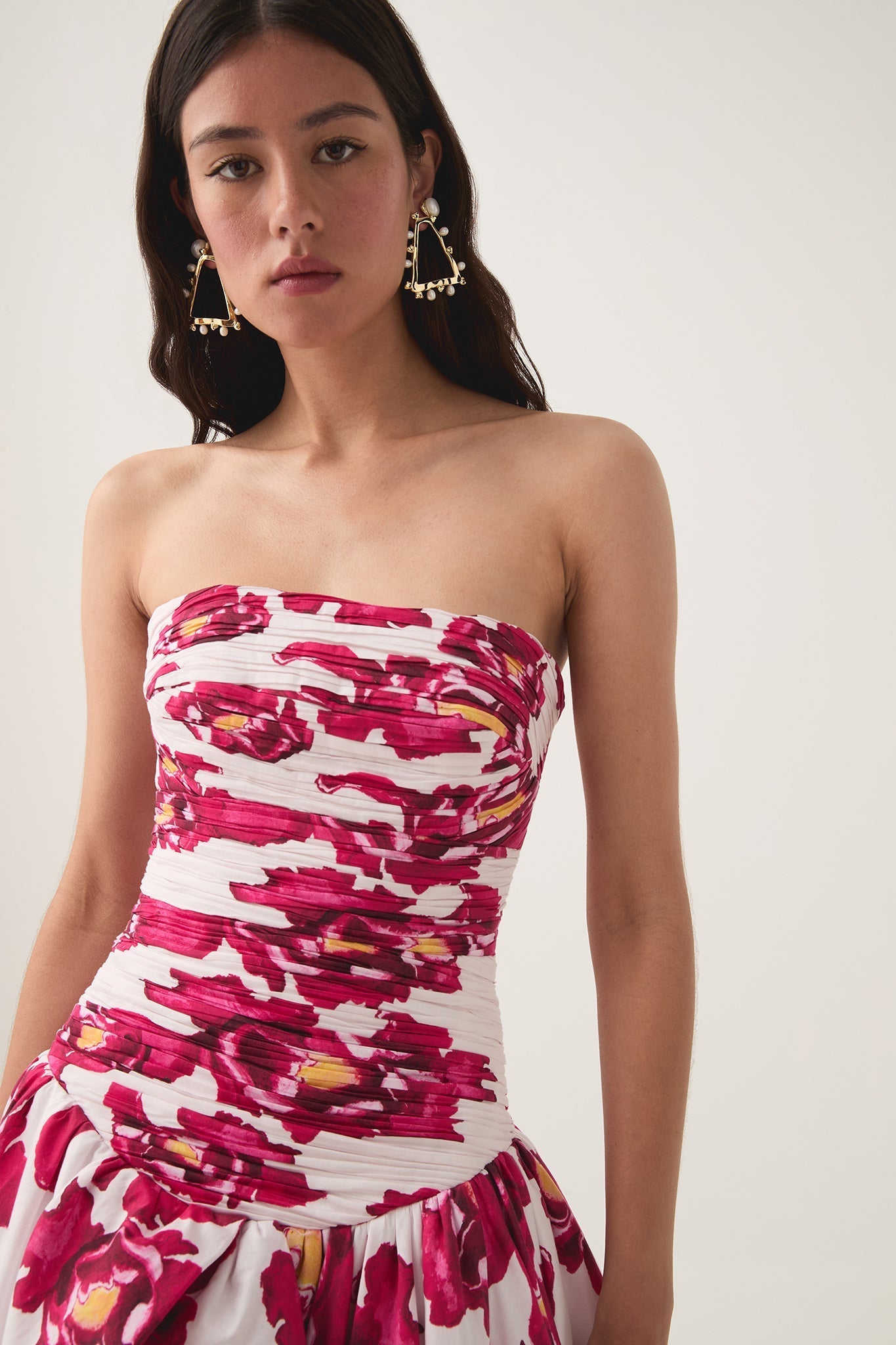 Celeste – Bold floral print – Maxi dress-15139767812480-Santi Vento Atelier