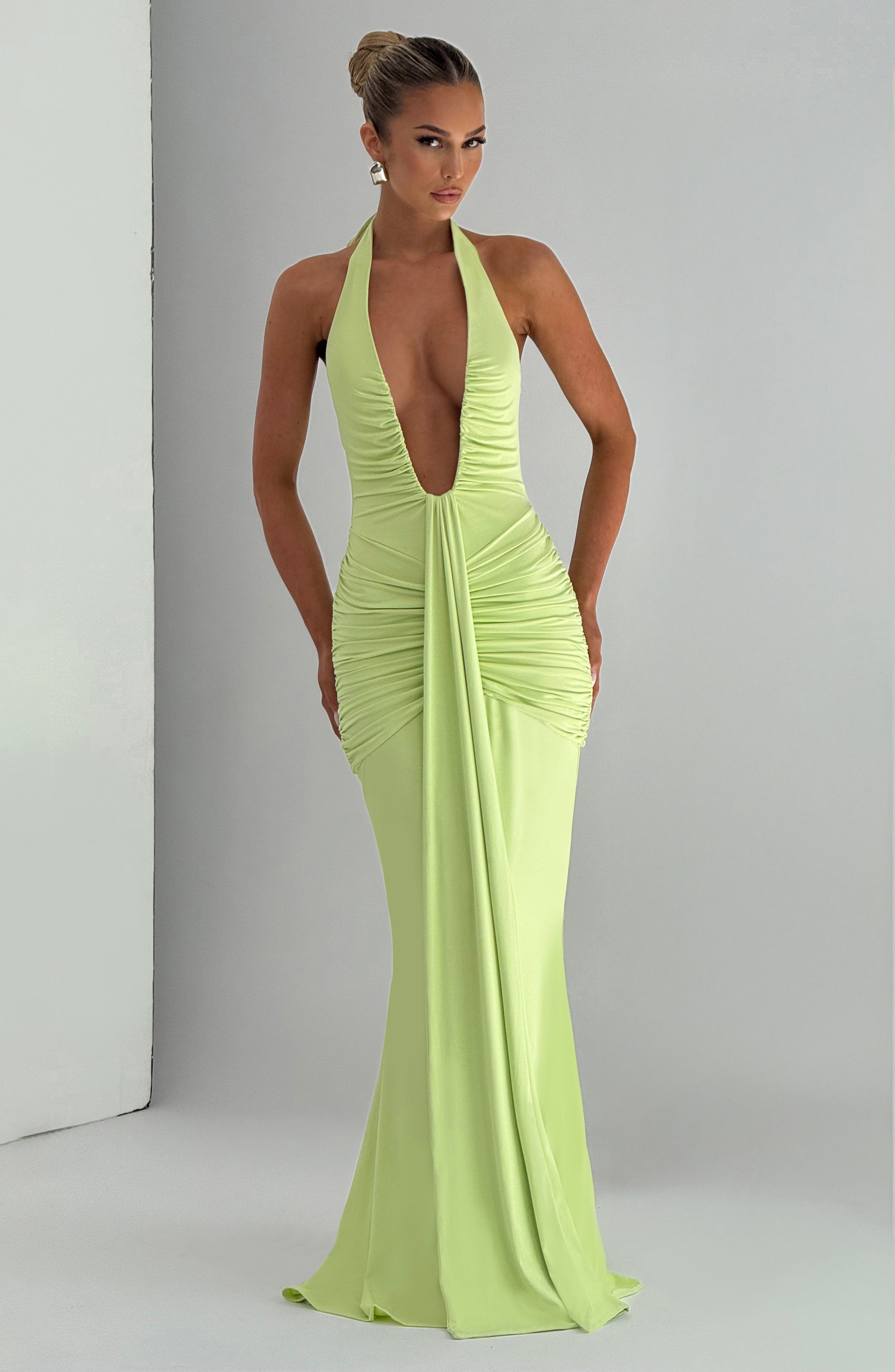 Ciara – Sculpted plunge design – Evening gown-15168503316864-Santi Vento Atelier