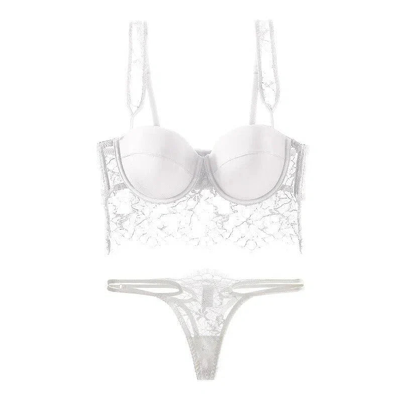 Cieline – Lace eyelash trim – Lingerie set-15138005188992-Santi Vento Atelier