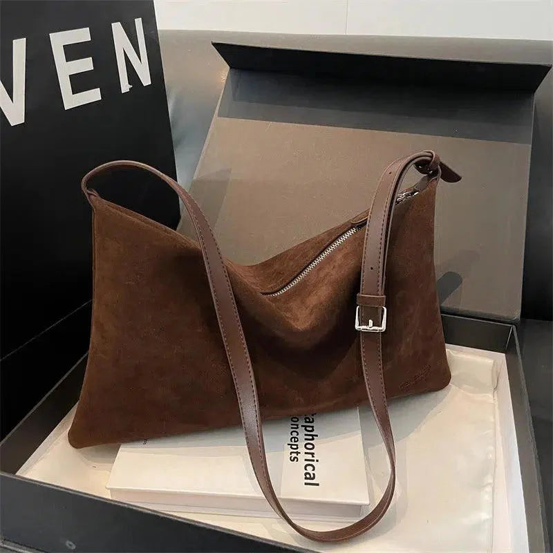 Claudia – Classic refined design – Suede crossbody-15137974223232-Santi Vento Atelier