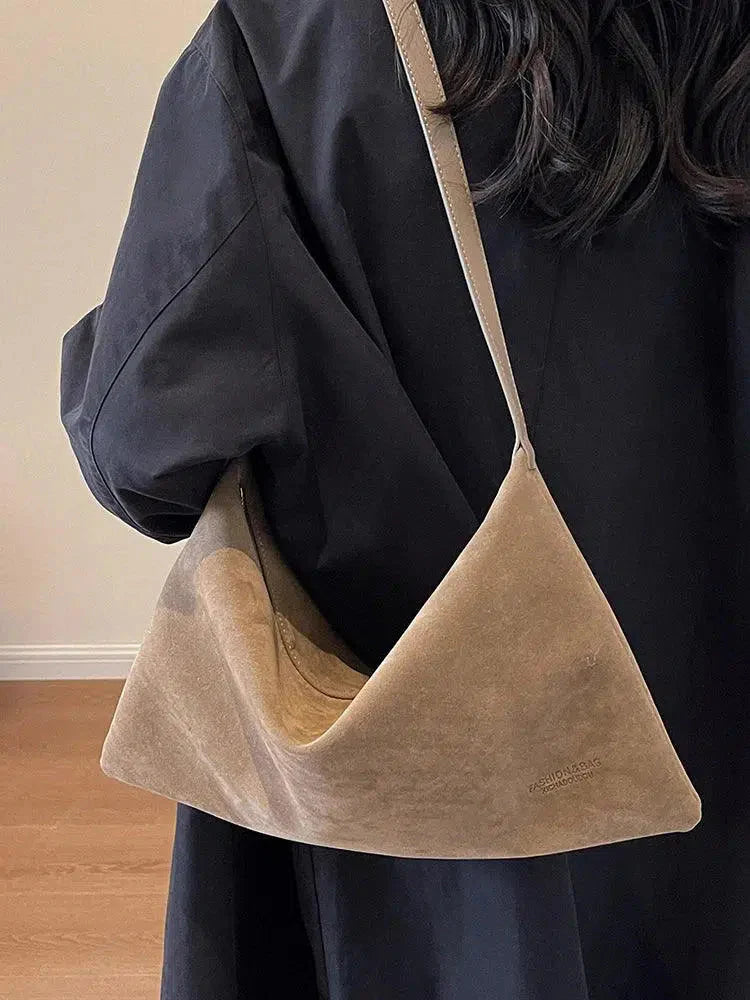 Claudia – Classic refined design – Suede crossbody-15137974223232-Santi Vento Atelier