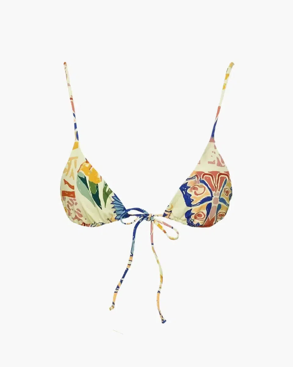 Coral – Adjustable fit – Tie-front triangle bikini top-15138009710976-Santi Vento Atelier