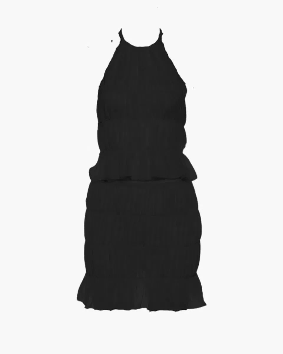 Coralie – Ruched halter top & skirt set – Breezy elegance-15140857512320-Santi Vento Atelier