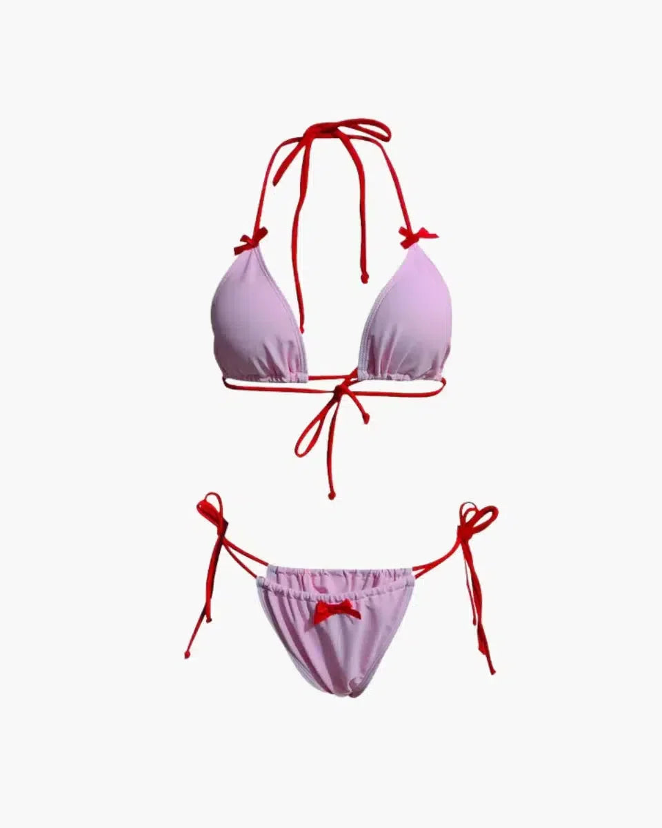 Cyarra – Y2K coquette style – Ribbon bikini set-15138009022848-Santi Vento Atelier