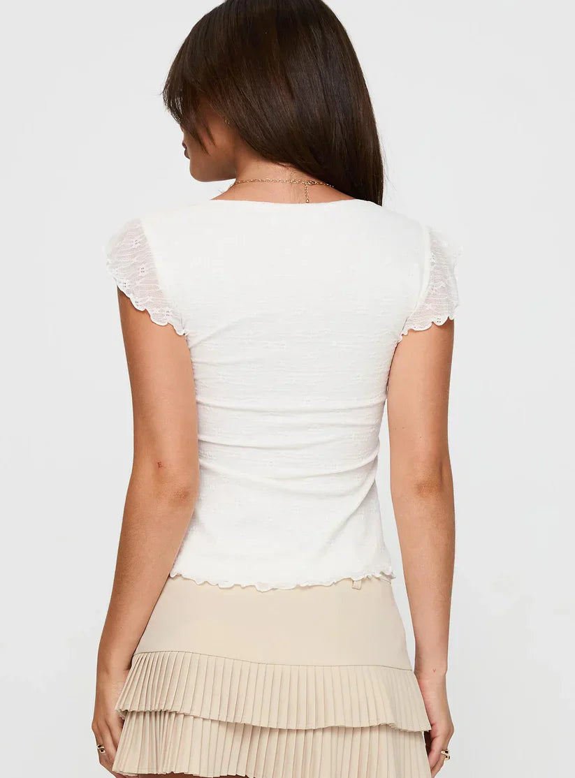Lunelle – Ruffle sleeve – Peplum blouse-15157788082560-Santi Vento Atelier