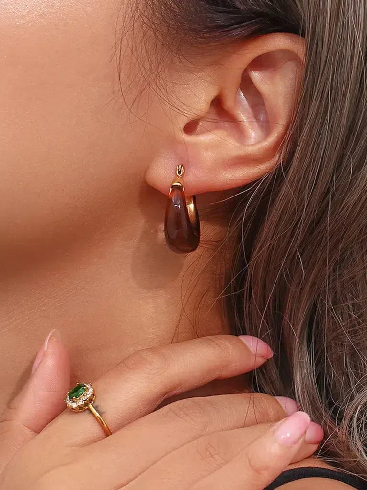 Daliana – Bold burgundy – Acrylic earrings-15137990115712-Santi Vento Atelier