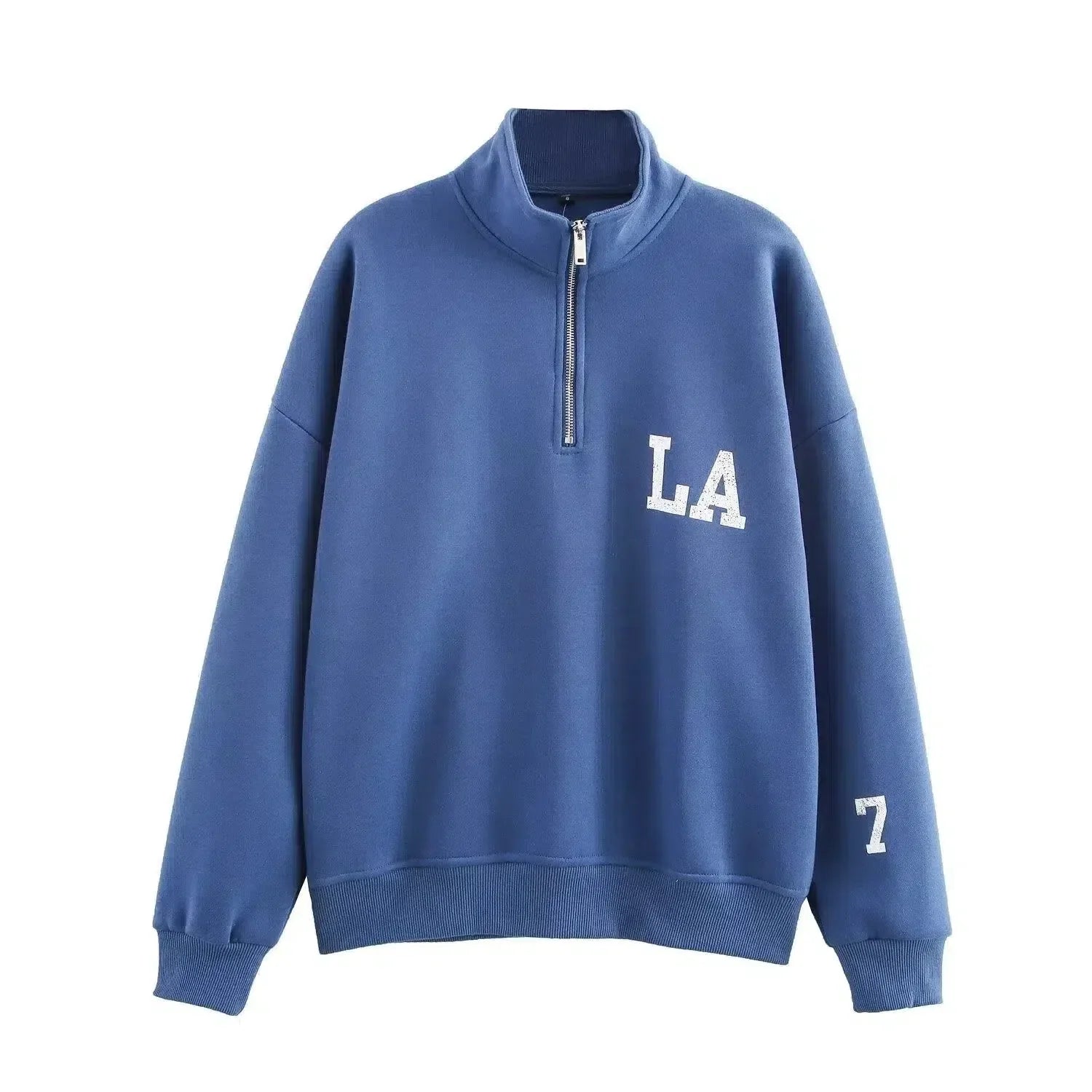 Damaris – Half-zip pullover & cuffed pants– LA lounge set-15141242143104-Santi Vento Atelier