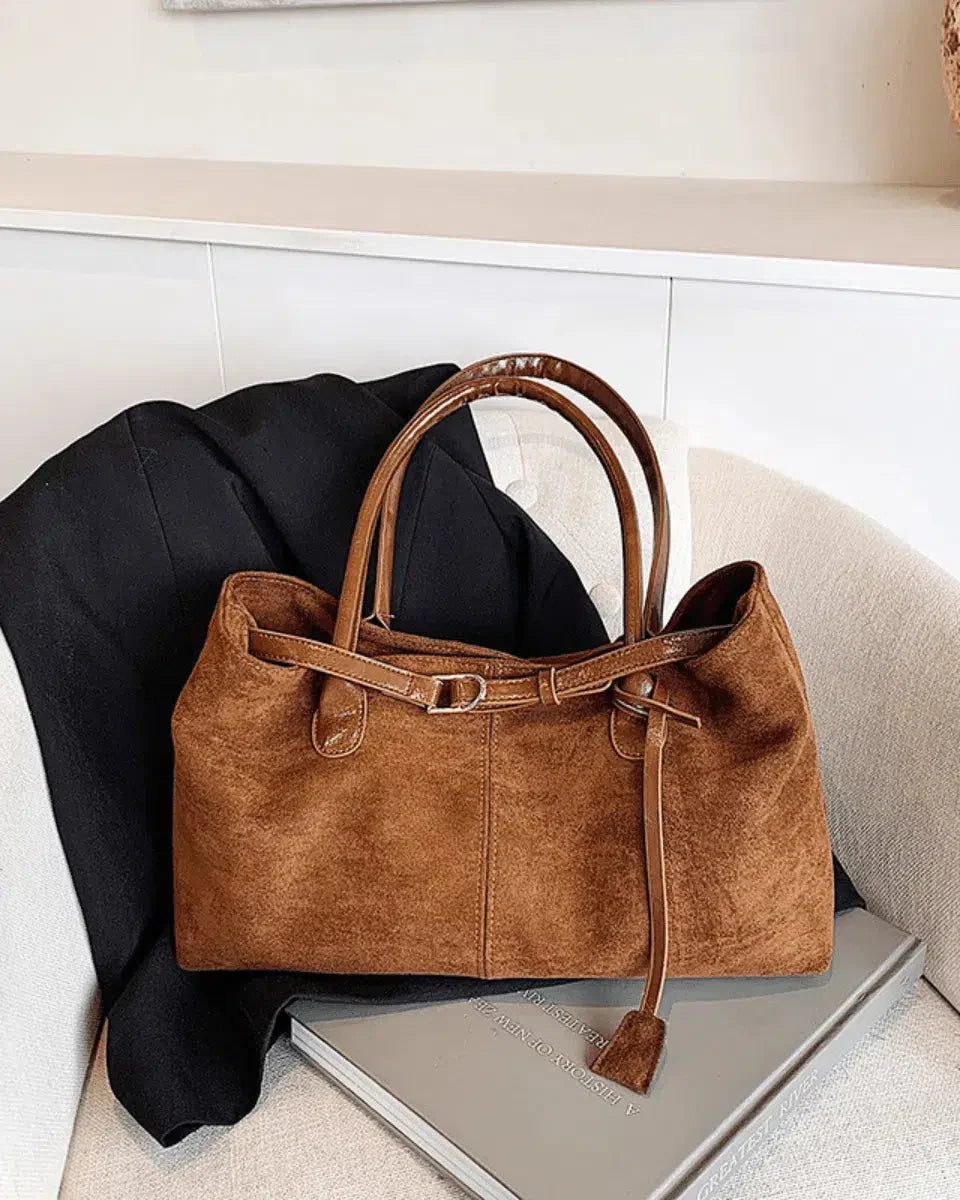 Damon – Autumn elegance – Suede tote bag-15137974518144-Santi Vento Atelier