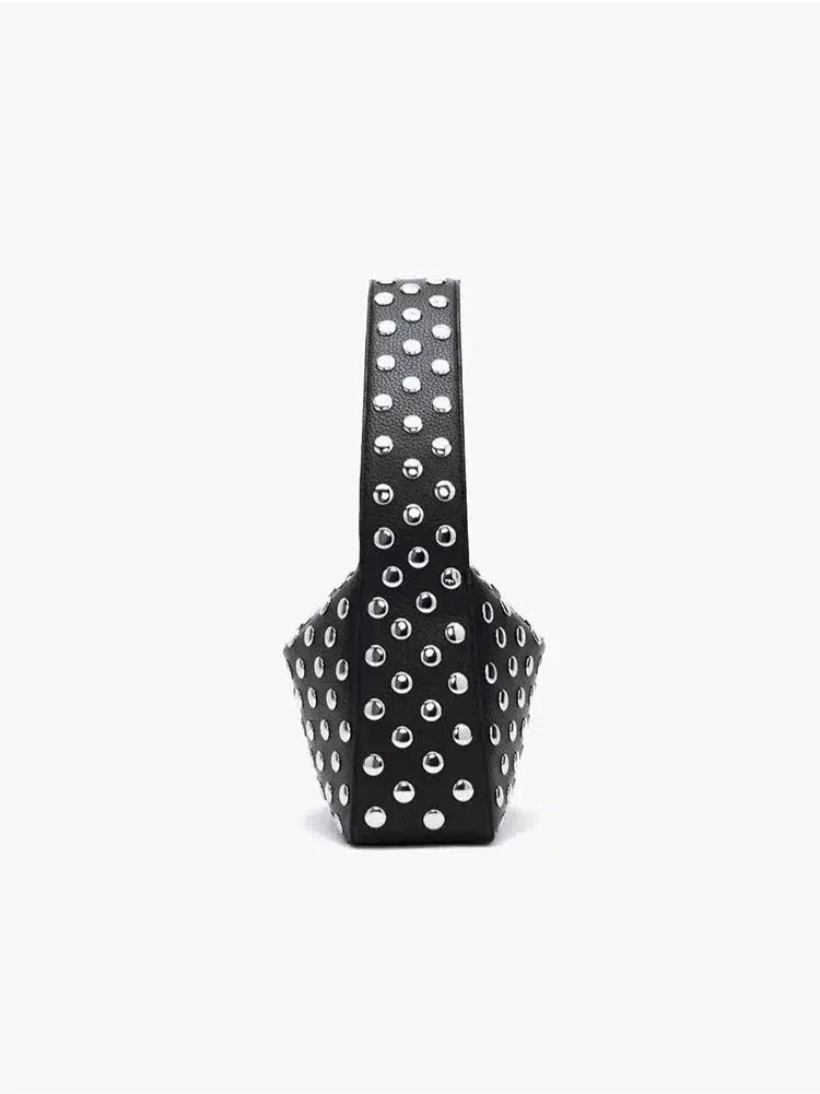 Delfina – Silver-tone studs – Handbag-15137974256000-Santi Vento Atelier