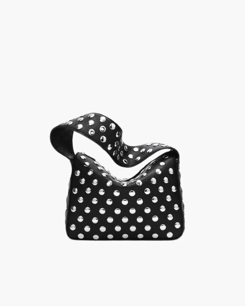 Delfina – Silver-tone studs – Handbag-15137974256000-Santi Vento Atelier