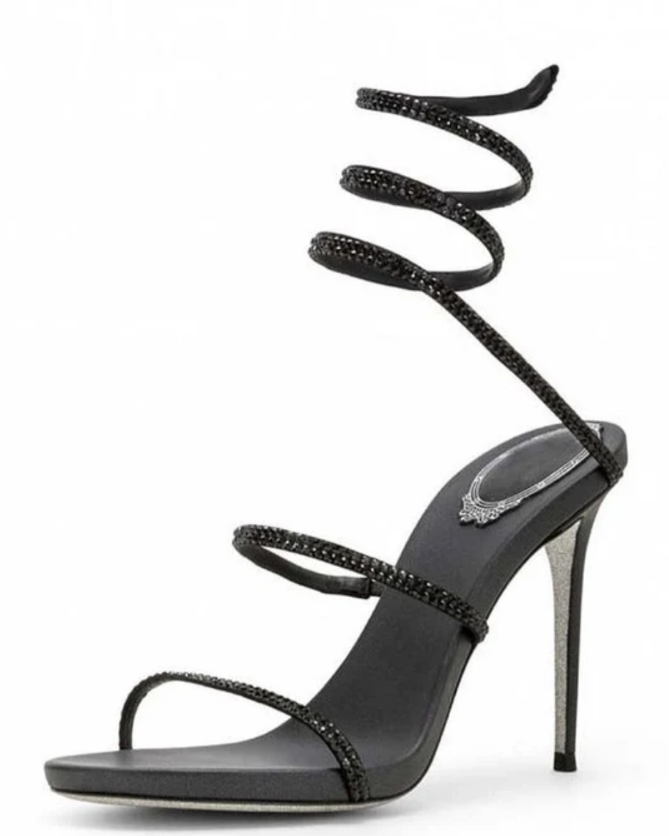 Desideria – Thin stiletto – Rhinestone double-strap heels-15137993261440-Santi Vento Atelier