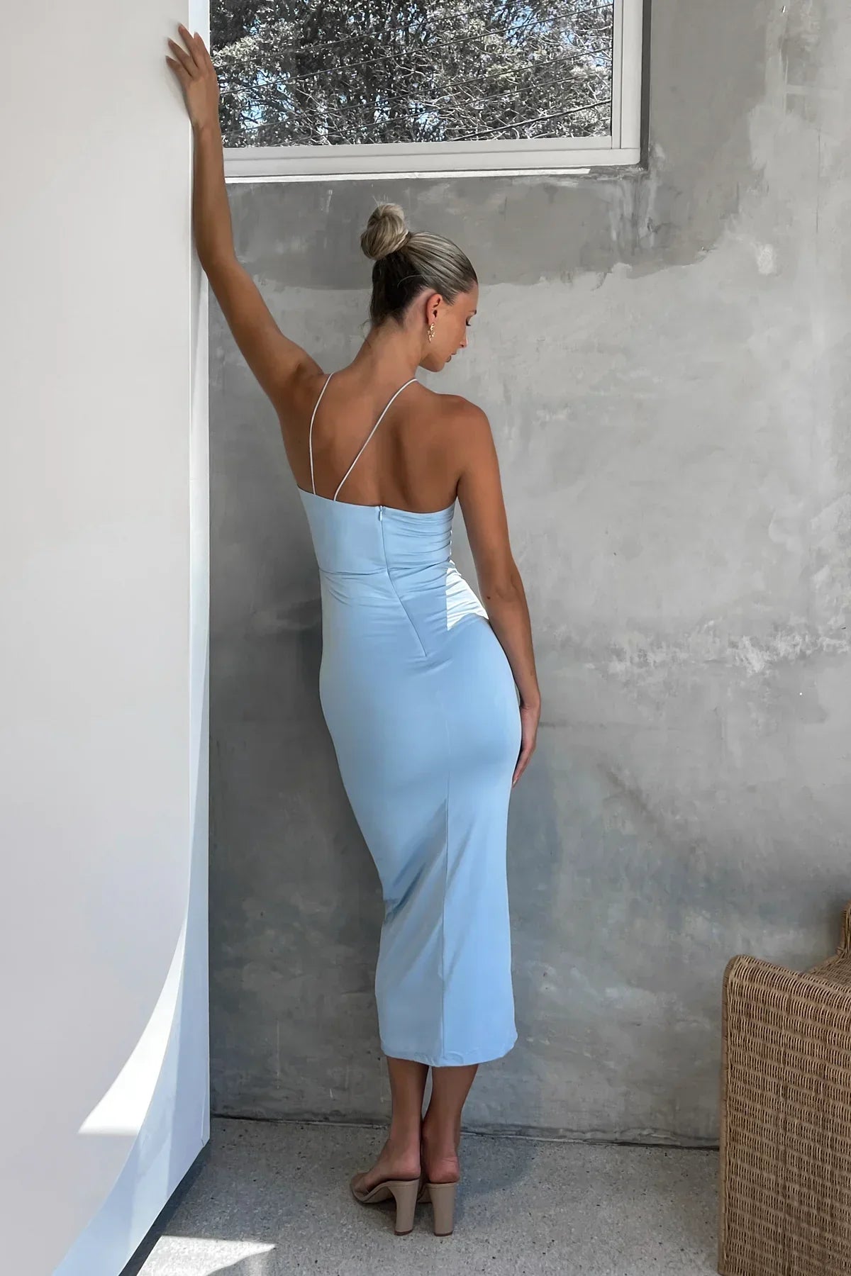 Célestaria – Floral halter – Bodycon midi dress-15151057338752-Santi Vento Atelier
