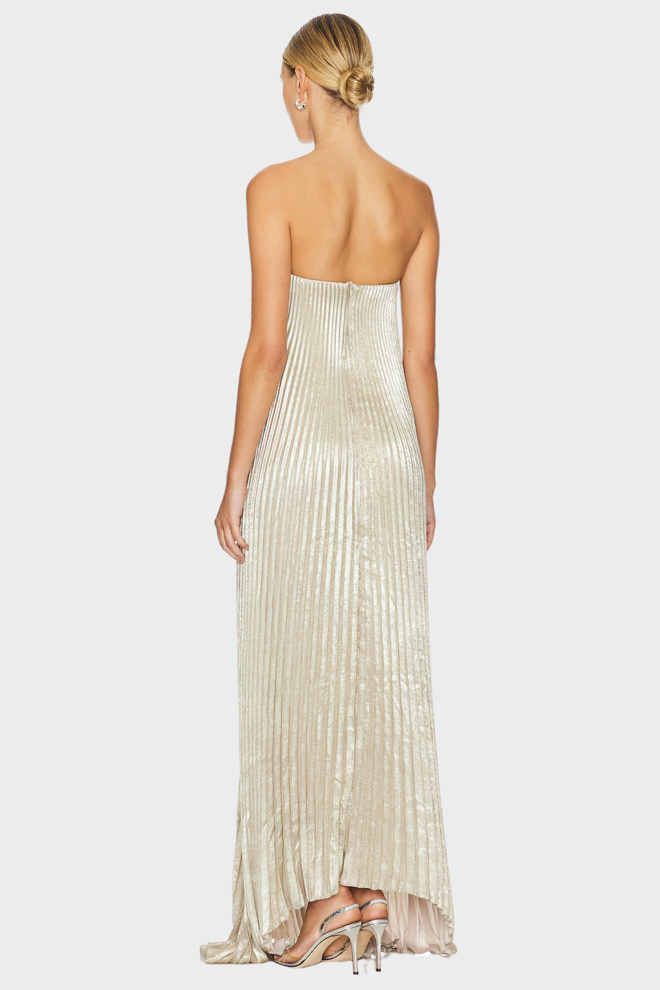 Élodienne – Metallic pleated – Strapless gown-15156712866176-Santi Vento Atelier
