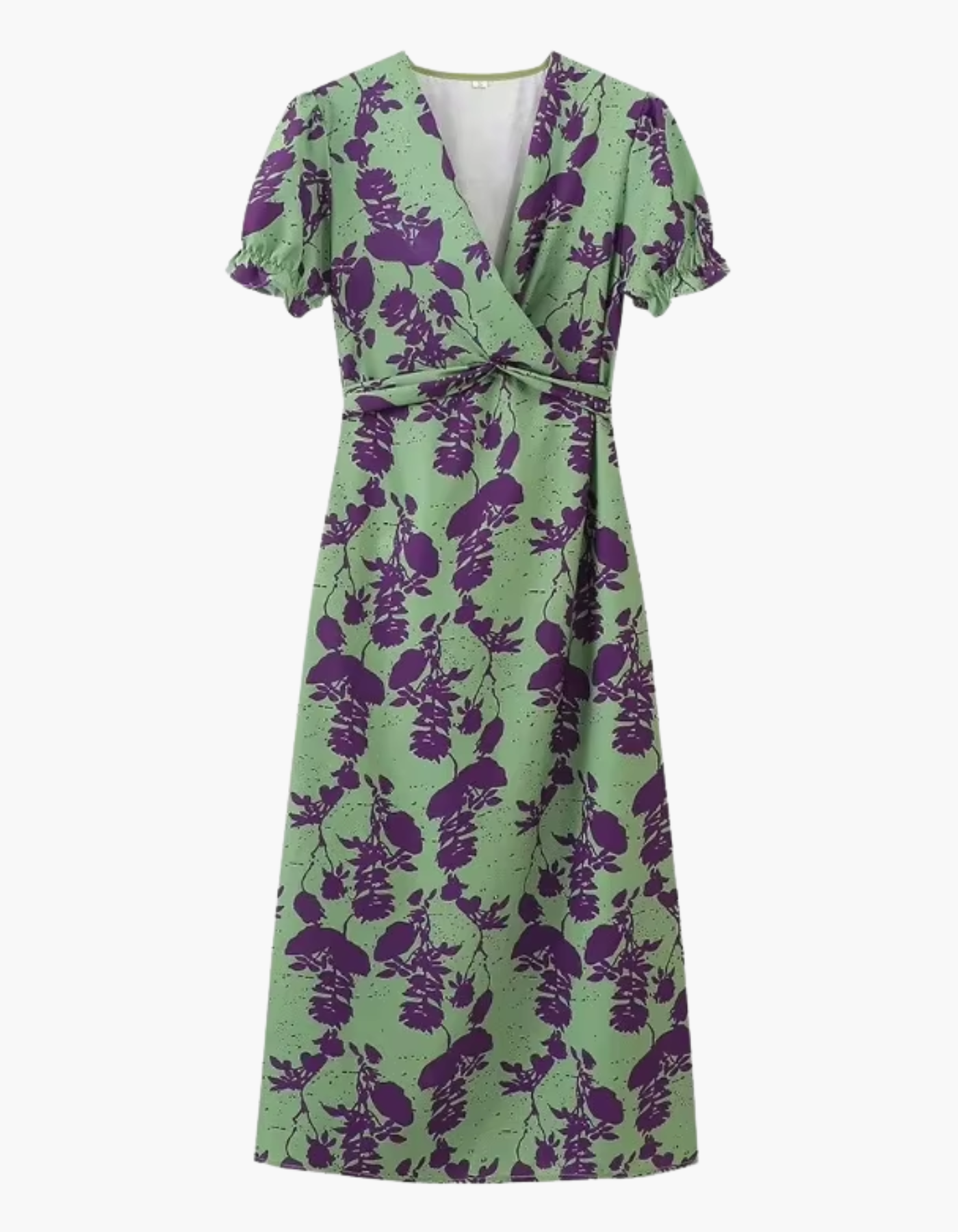 Elvienne – Floral wrap design – Midi dress-15157769404800-Santi Vento Atelier