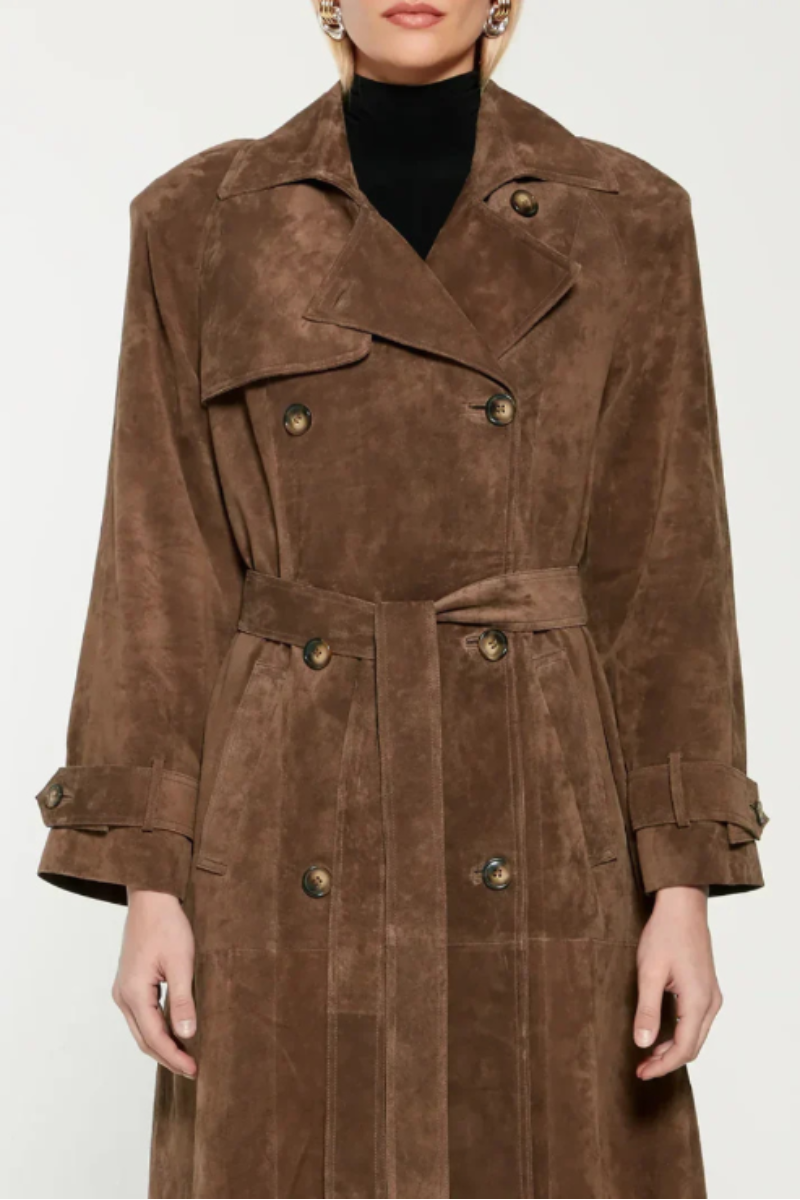 Emilienne – Suede elegance – Trench coat-15139744940416-Santi Vento Atelier