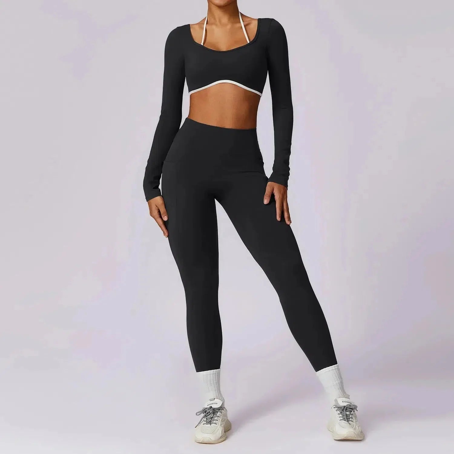 Erminia – Compressive fabric – V-cut gym set-15138003222912-Santi Vento Atelier