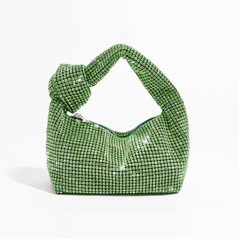 Estelle – Handmade crystal details – Rhinestone mini bag-15137974190464-Santi Vento Atelier