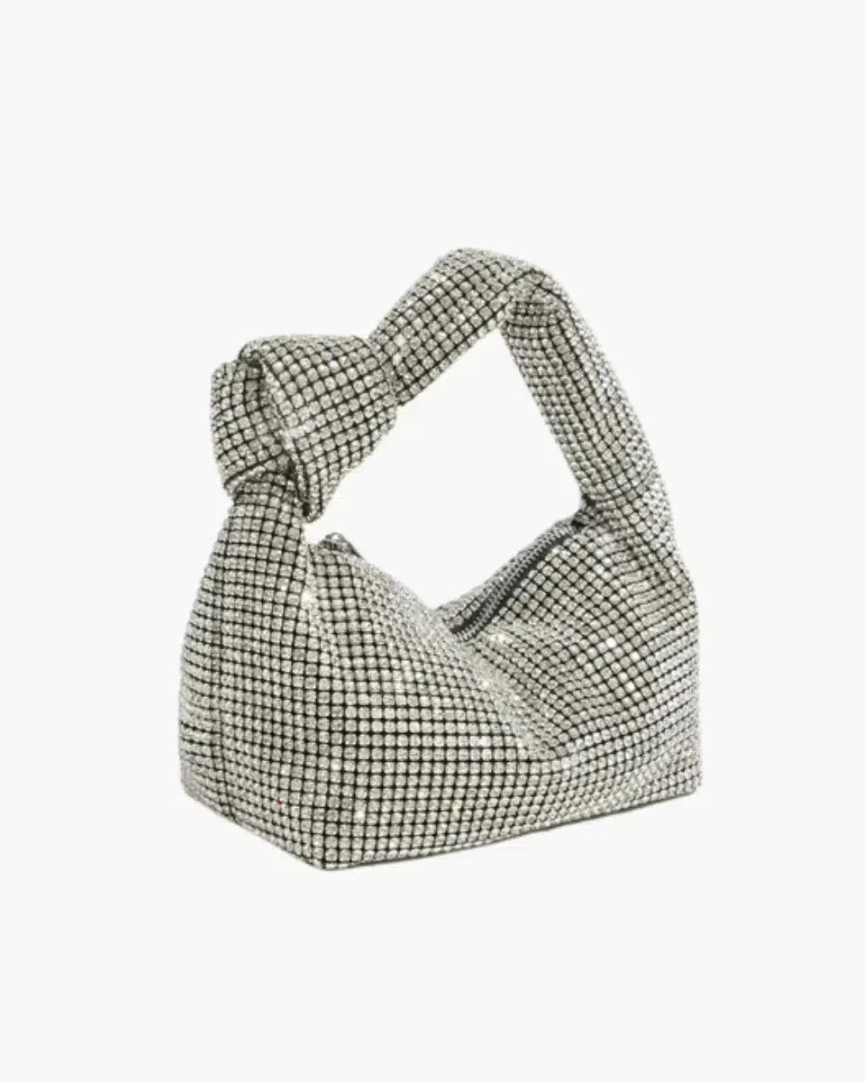 Estelle – Handmade crystal details – Rhinestone mini bag-15137974190464-Santi Vento Atelier