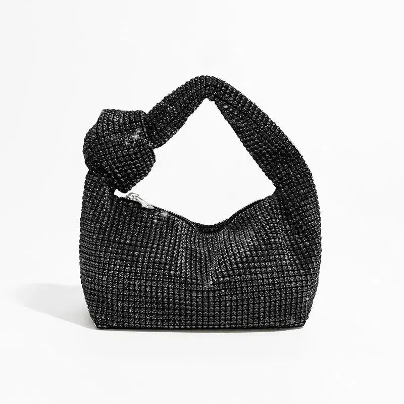 Estelle – Handmade crystal details – Rhinestone mini bag-15137974190464-Santi Vento Atelier