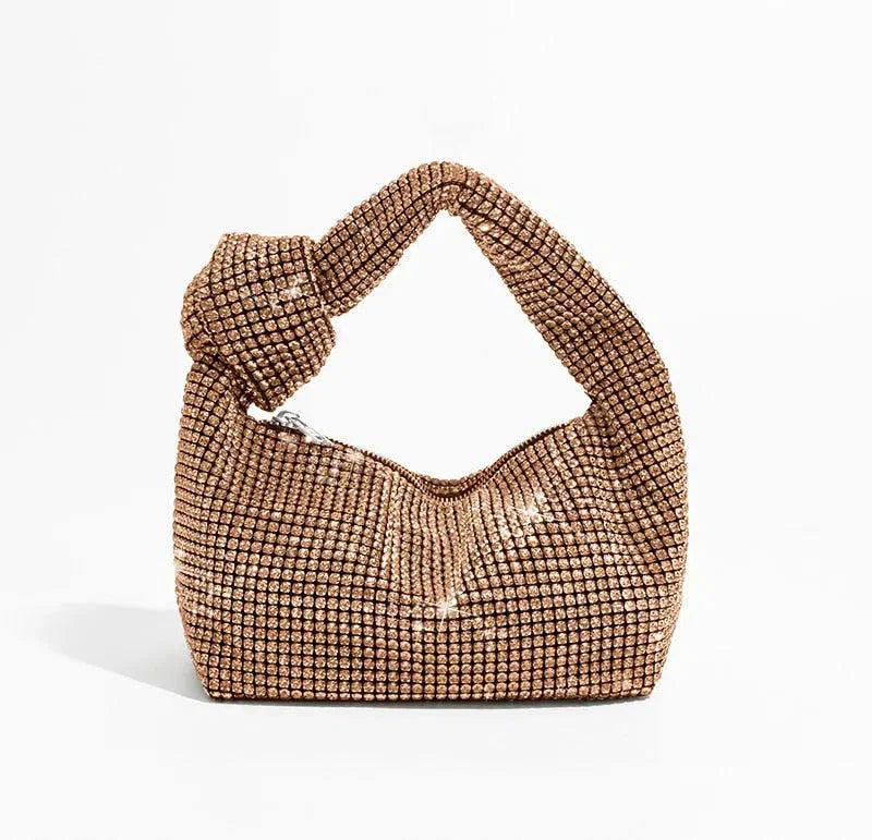 Estelle – Handmade crystal details – Rhinestone mini bag-15137974190464-Santi Vento Atelier