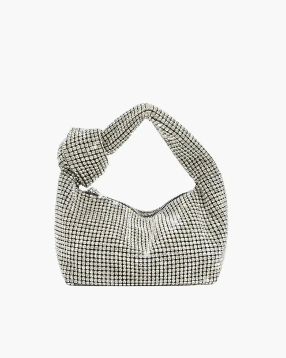 Estelle – Handmade crystal details – Rhinestone mini bag-15137974190464-Santi Vento Atelier