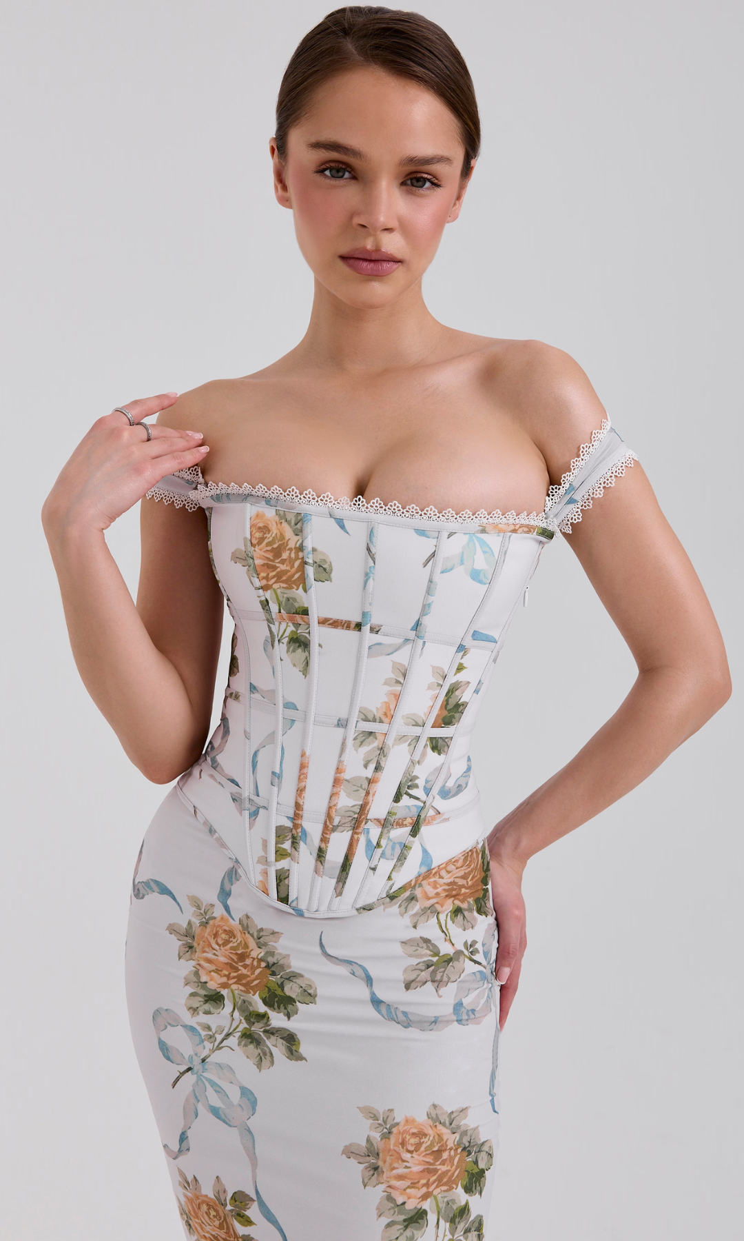 Florentisse – Romantic floral corset – Maxi dress-15141597249920-Santi Vento Atelier