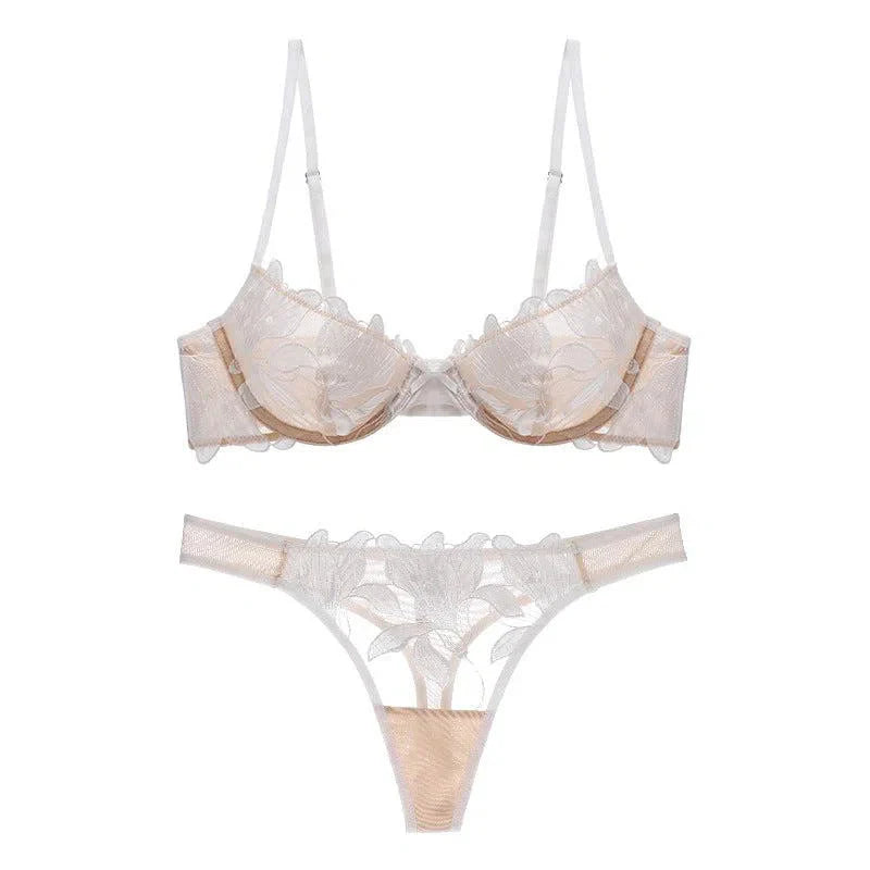 Florisse – Mesh flower embroidered – Lingerie set-15138005025152-Santi Vento Atelier