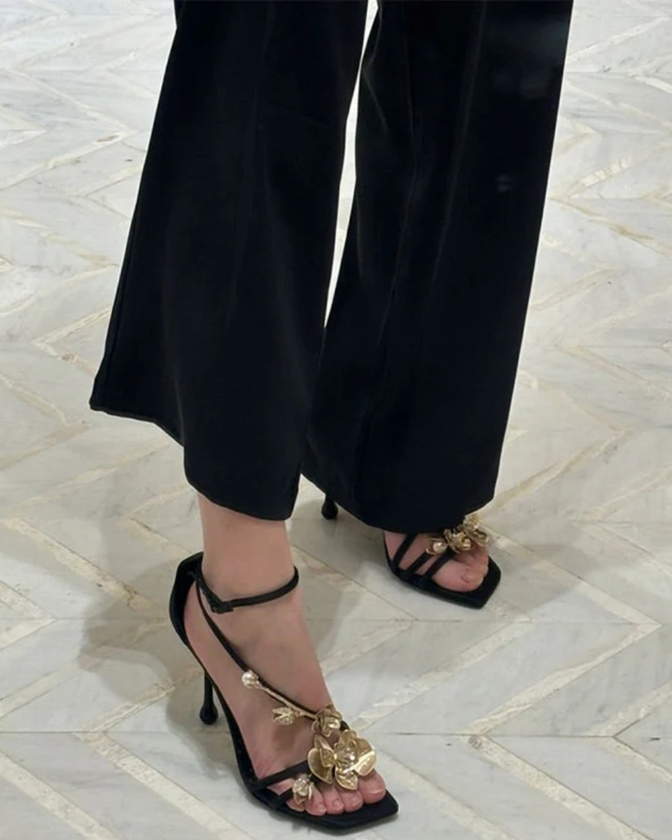 Gabby – T-strap design – Orchid-embellished stiletto heels-15137993228672-Santi Vento Atelier