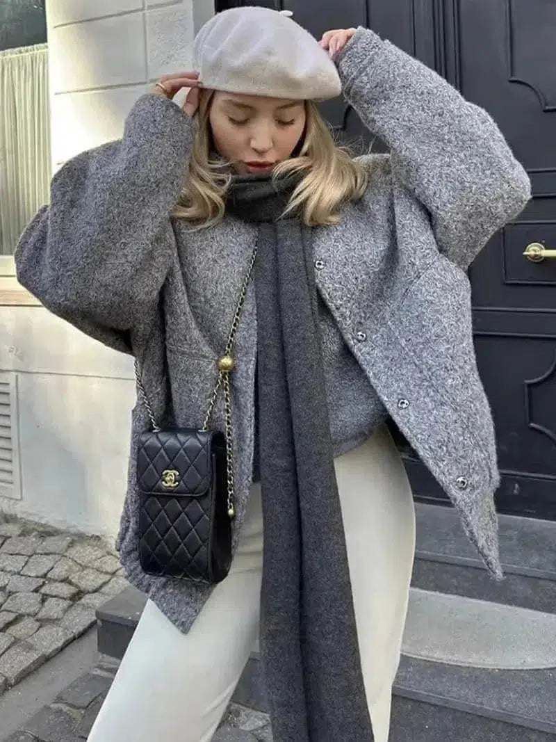 Giorgia – Cozy warmth – Fleece bomber jacket-15137995784576-Santi Vento Atelier