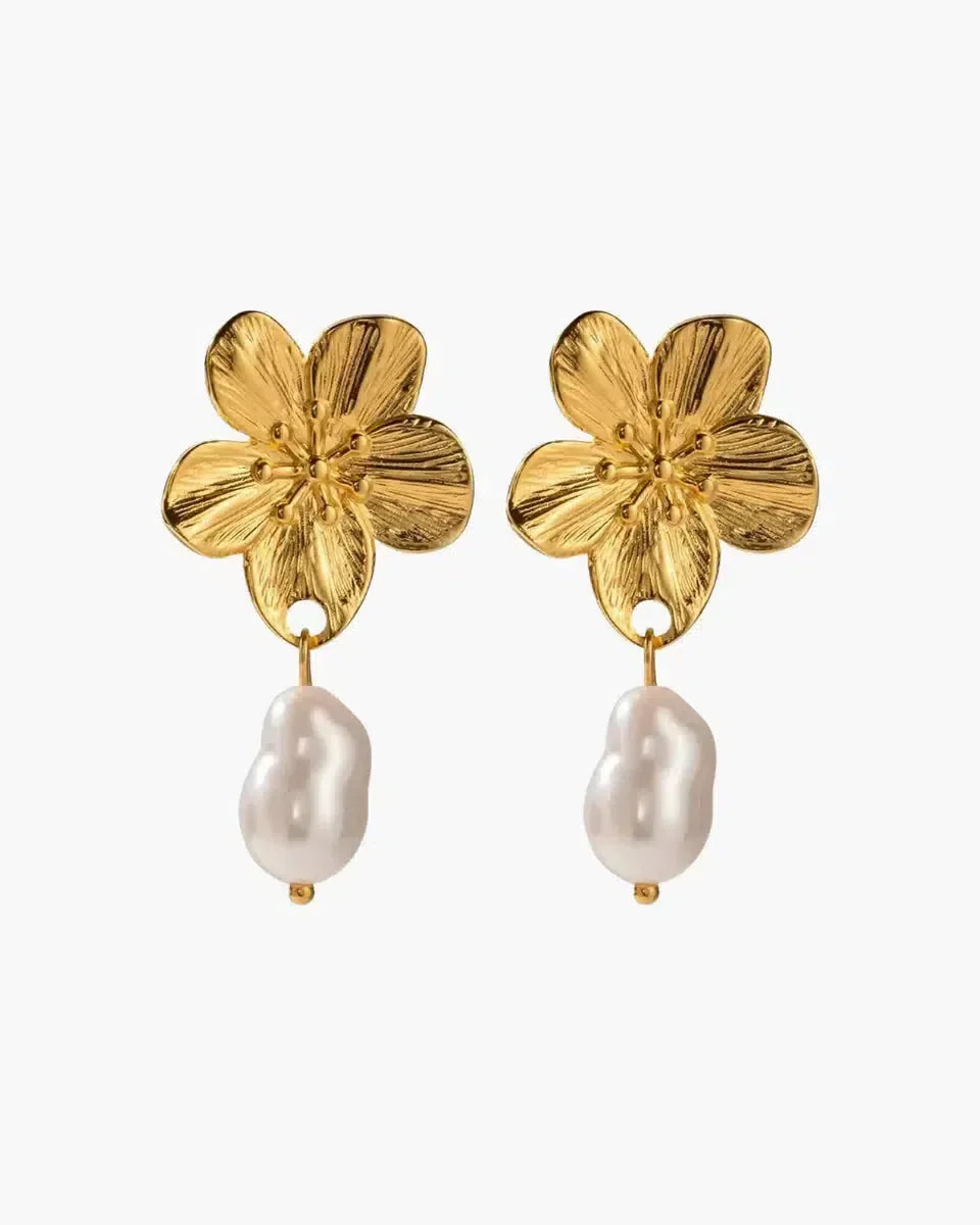 Halia – Floral design – Blossom pearl earrings-15137989886336-Santi Vento Atelier