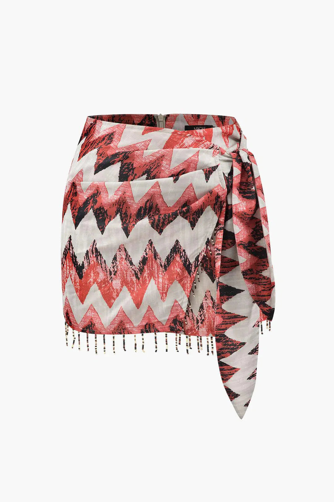 Ida – Unique design – Printed knot mini skirt-15140933599616-Santi Vento Atelier