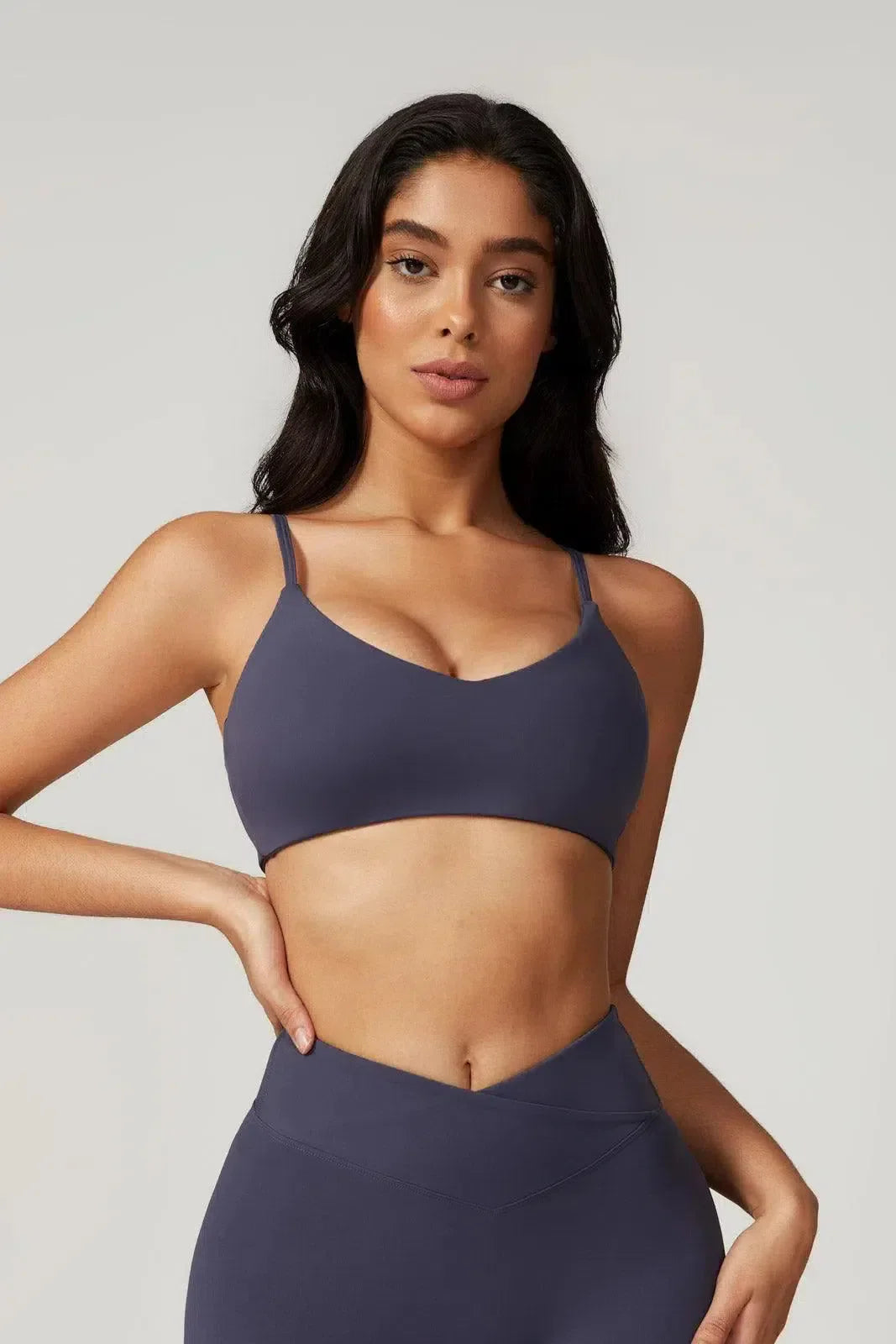 Idalia – V-waist design – Sports bra & shorts set-15138003026304-Santi Vento Atelier