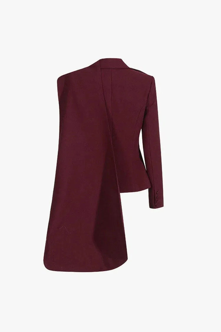 Ignazia – Asymmetrical design – Scarf-lapel blazer-15137996145024-Santi Vento Atelier