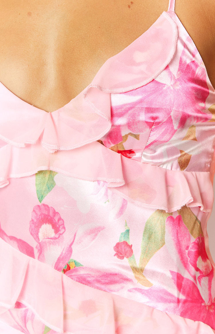 Florézia – Blush petal layers – Ruffle trim maxi dress-15148418498944-Santi Vento Atelier